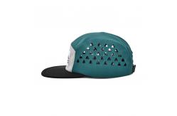 China 100% Polyester 5 Panel Laser Cutting Camper Gorra Cap With Woven Label supplier