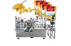 China Fully Automatic Liquid Packing Machine Rotary Dairy Sauce Viscous Liquid supplier