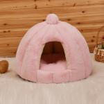 Deep Sleep Circular Semi Closed Odm Cat Nest Bed 56x48cm for sale