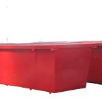 6 Cbm Outdoor Stackable Steel Bins Waste Chain Lift Bins Opten Top Skip Hopper for sale