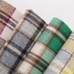 Multicolor Yarn Dyed 850gsm Check Tweed Wool Fabric Polyester Coating Fabric for sale