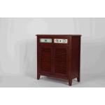 Walnut Office / Home Storage Cabinets With Doors Soild Wood L81*W38.5*H91CM for sale