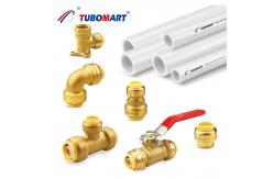 China Brass Push Quick Connect Fittings Lead Free PEX AL PEX Pipe Fittings supplier