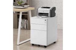 China Locking File Cabinet 3 Drawer Rolling Metal Mobile File Cabinet supplier