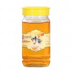 Empty Clear Square Glass Honey Jar With Screw Plastic Lid Classic Design