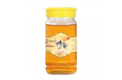 China Empty Clear Square Glass Honey Jar With Screw Plastic Lid Classic Design supplier