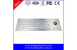 China Backlight Panel mount rugged keypad Metal 65 full travel keys , integrated Trackball supplier