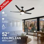 Pure Copper Motor High Speed Remote Control 52 inch Ceiling Fan for ETL Certification for sale