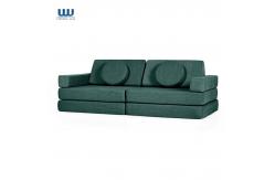 China 10 Piece Modular Play Couch With Microsuede Fabric And YKK Zipper supplier
