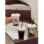 Custom 90mm Disposable Bubble Tea Cups Smoothies Cold Coffee Drinking Plastic Pet Cups