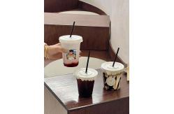 China Custom 90mm Disposable Bubble Tea Cups Smoothies Cold Coffee Drinking Plastic Pet Cups supplier