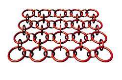 China Stainless Steel Chain Braid Metal Ring Mesh For Security Areas Background supplier