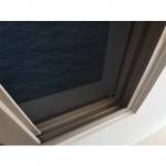 Flush PVC Anthracite Double Glazed Windows With Grill 2.28 Inch