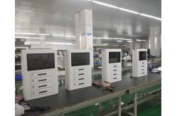 China 4 Electric Lockers Wall Mount Cell Phone Charging Station Kiosk With Advertising Screen supplier