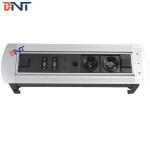 Electric Silver Desk Flip Up Power Data Socket And  3mm Panel Thickness