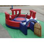 Inflatable Amusement Park , Inflatable Gladiator Joust Arena With Fence Gate for sale
