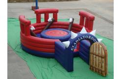 China Inflatable Amusement Park , Inflatable Gladiator Joust Arena With Fence Gate supplier