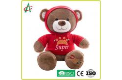 China CE 30cm Plush Teddy Bear Reinforced Stitching With Hoodie supplier