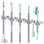 60cm Wall Mount Stainless Steel Mop and Broom Holder Organizer