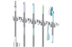 China 60cm Wall Mount Stainless Steel Mop and Broom Holder Organizer supplier
