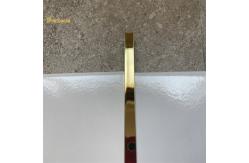 China Gold T Profile Wall Corner Stainless Steel Tile Trim 6mm supplier