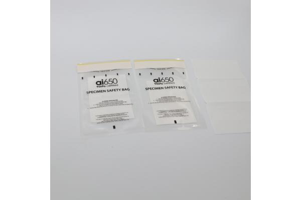 2 Wall Biohazard Specimen Bags Two Pocket For Laboratory