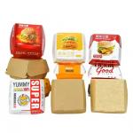 Kraft Paper Custom Fast Food Takeaway Box Accepting Customer's Logo for Burgers Sandwiches and Snacks for sale