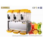 3 tank restaurant beverage dispenser with capacity 54 liters / Cold Juice Dispenser for sale