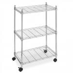 Zinc Plated 3 Tier Wire Shelving Unit 18” X 18” Catering , Cold Room Strong Wire Shelving for sale