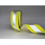 Yellow Silver Yellow Fire Resistant Reflective Fabric Tape Applied To Safety Wear for sale