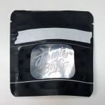 VMPET Matte Black Stand Up Pouch 3.5g Mylar See Through Zip Bags for sale
