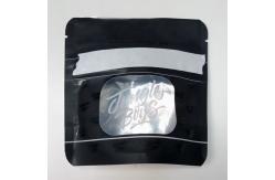 China VMPET Matte Black Stand Up Pouch 3.5g Mylar See Through Zip Bags supplier