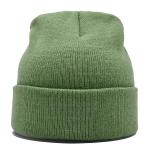Embroidery Pattern 58CM Knit Beanie Hats With Custom Logo for sale