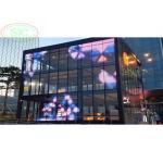 Transparent Poster Curtain Display LED Cylinder 62500 Points/Square Meter SMD2121