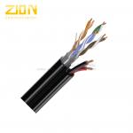 Siamese Network Cable FTP CAT5E 24AWG Solid Copper with 2x0.75mm2 CCA Power Wire for sale