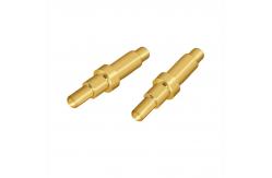China Male Brass Dual Header POGO Pin Spring Loaded Pins With Customized Contact Material supplier