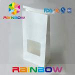 Tin Tie Top Kraft Customized Paper Bags With Window For Flower Seed Tea Packing for sale