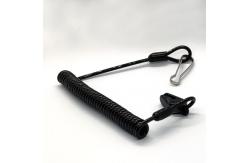 China Anti Theft Security Spring Coil Lanyard Pistol Lanyard For Safety supplier