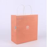 Recyclable ROHS Kraft Paper Shopping Bags With Handle 4C Offset Printing