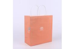 China Recyclable ROHS Kraft Paper Shopping Bags With Handle 4C Offset Printing supplier