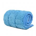 Blue 380gsm Microfiber Wet Mop Pads , Pocket Shaped Multifunctional Mops for sale