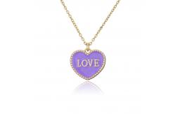 China 14K Heart Letter Pendant Necklace supplier