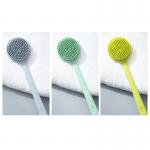 BPA free Scrubber Shower Body Massage Silicone Bath Brush with Long Handle