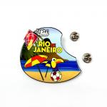 CMYK Printed Metal Pin Badge With Butterfly Clutch For Sports Events for sale