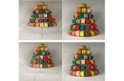 China Stackable Plastic Macaron Packaging Christmas Tree 6 Tier Macaron Stand supplier