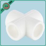 Lightweight PPR Plastic Fittings , Four Way Socket Convenient Installation for sale