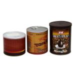 Custum Brown Cardboard Paper Composite Cans with Easy Open Lid for Coffee and Nuts for sale