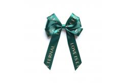 China Color Size Customized Printed logo Pre-tie Satin Ribbon Gift Ribbon Bow supplier