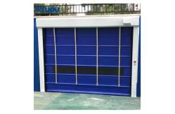 China Stacking Exterior PVC Fabric Roll Up Warehouse Doors Folding Fast Stacking supplier