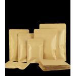 Various Capacity Three Side Seal Bags Recyclable Kraft Paper Packaging Odorproof for sale